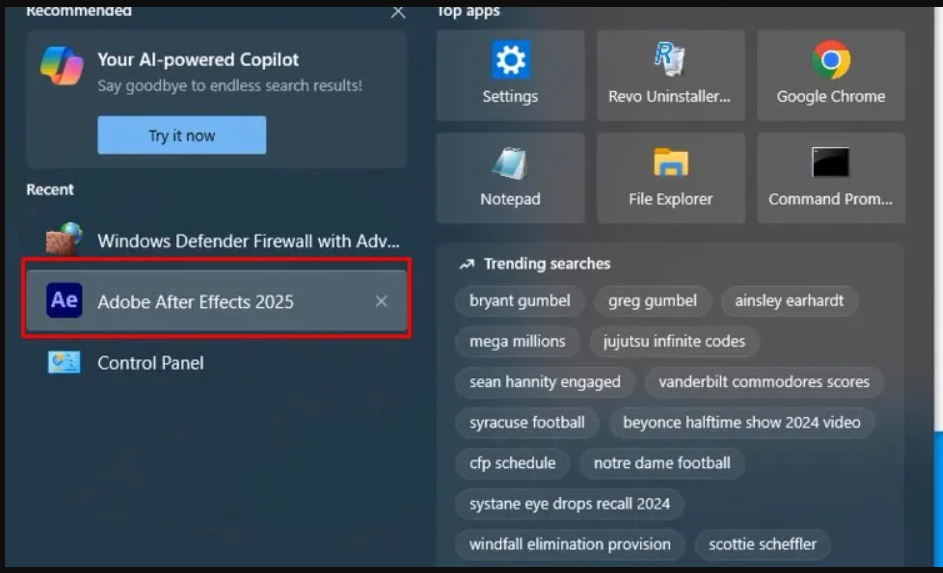 sử dụng phần mềm After Effects 2025