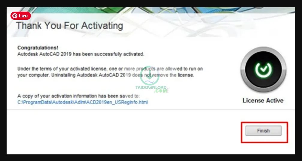 AutoCAD 2019 kích hoạt thành công