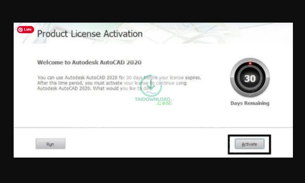 kích hoạt AutoCAD 2020