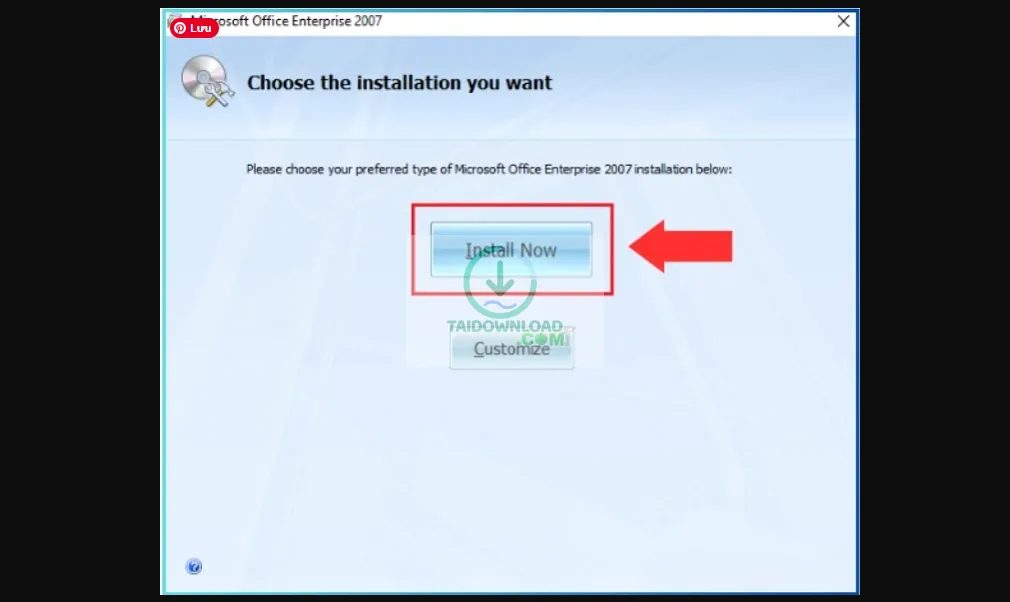 cài đặt Office 2007