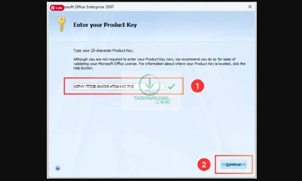 cài đặt Office 2007