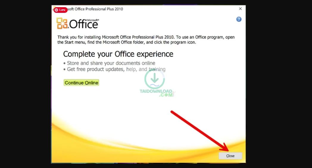 Cài đặt office 2010