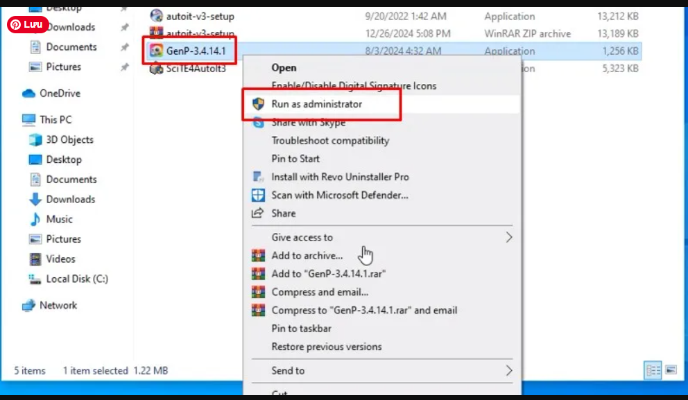 cài đặt GenP 3.4.14.1 kích hoạt phần mềm Premiere Pro 2025