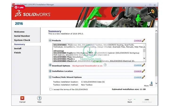 Các bước cài đặt SolidWorks 2016 thành công 100% (hình 9) Các bước cài đặt SolidWorks 2016 thành công 100% (hình 9)