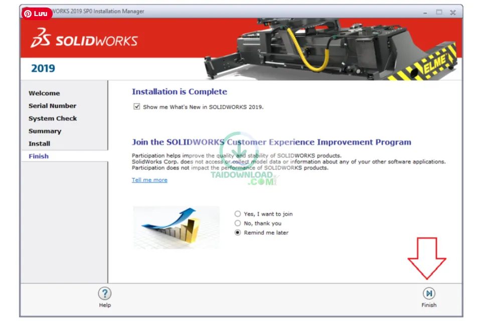 Hướng dẫn cài đặt phần mềm SolidWorks 2019 chi tiết (hình 13) Hướng dẫn cài đặt phần mềm SolidWorks 2019 chi tiết (hình 13)