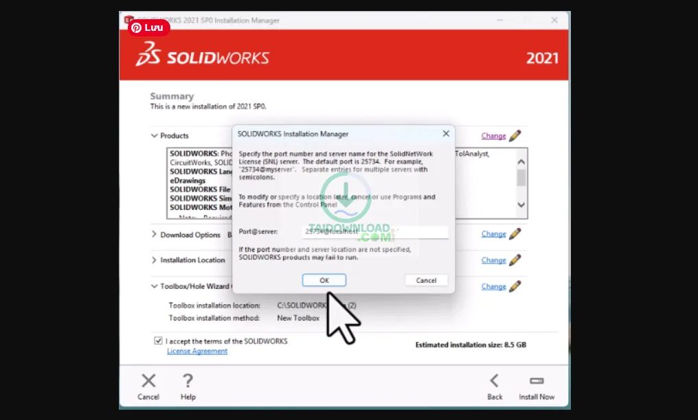 Hướng Dẫn Cài Đặt SolidWorks 2021 – Từng Bước Chi Tiết (hình 8) Hướng Dẫn Cài Đặt SolidWorks 2021 – Từng Bước Chi Tiết (hình 8)