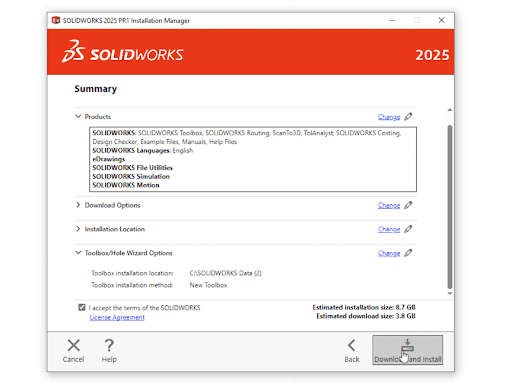 Cài đặt solidworks 2025
