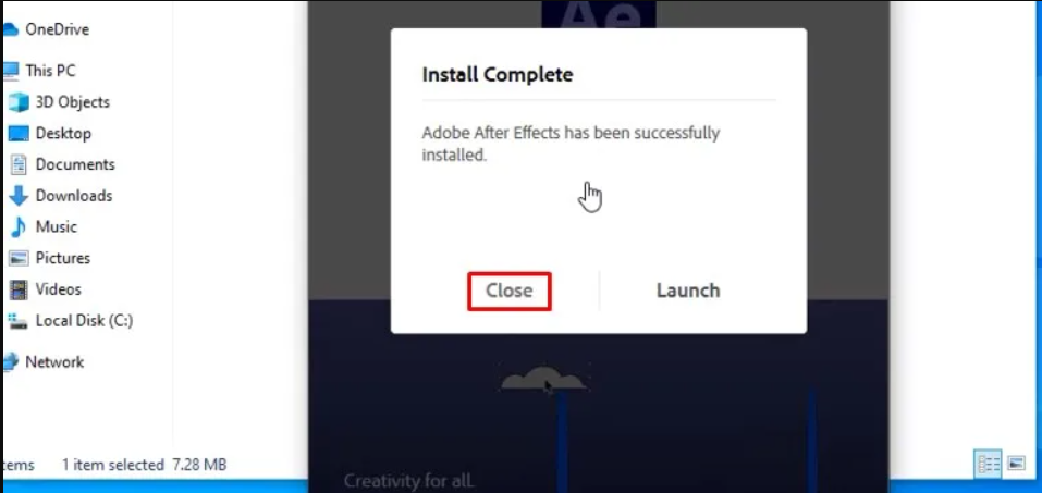 cài đặt After Effects 2025