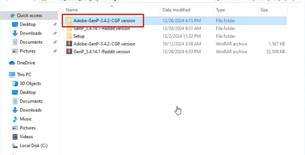 Kích hoạt bằng After Effects 2025 Adobe-GenP-3.4.2