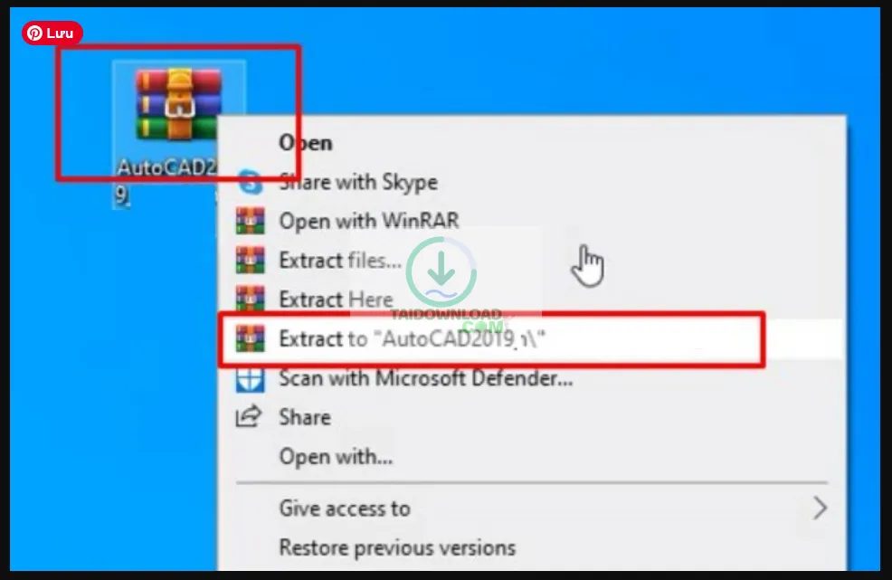 giải nén AutoCAD 2019