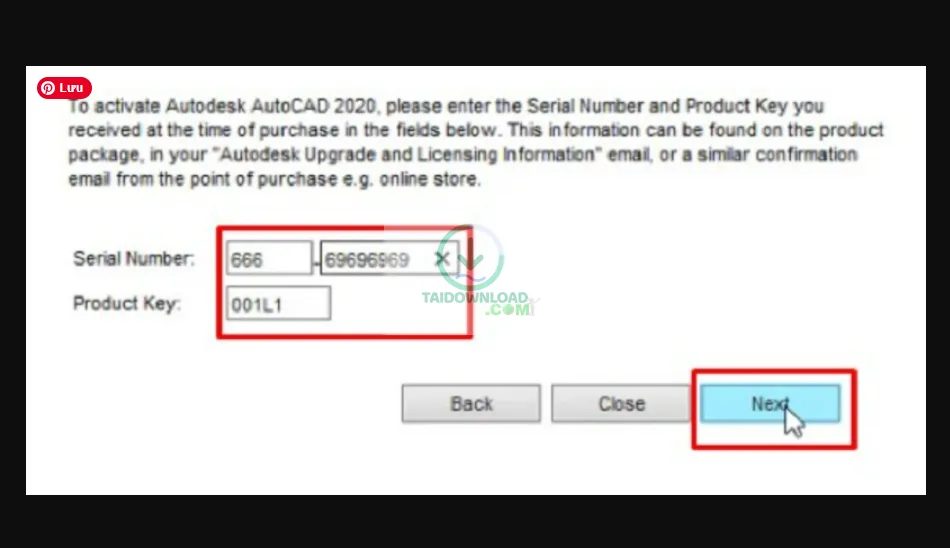 kích hoạt AutoCAD 2020