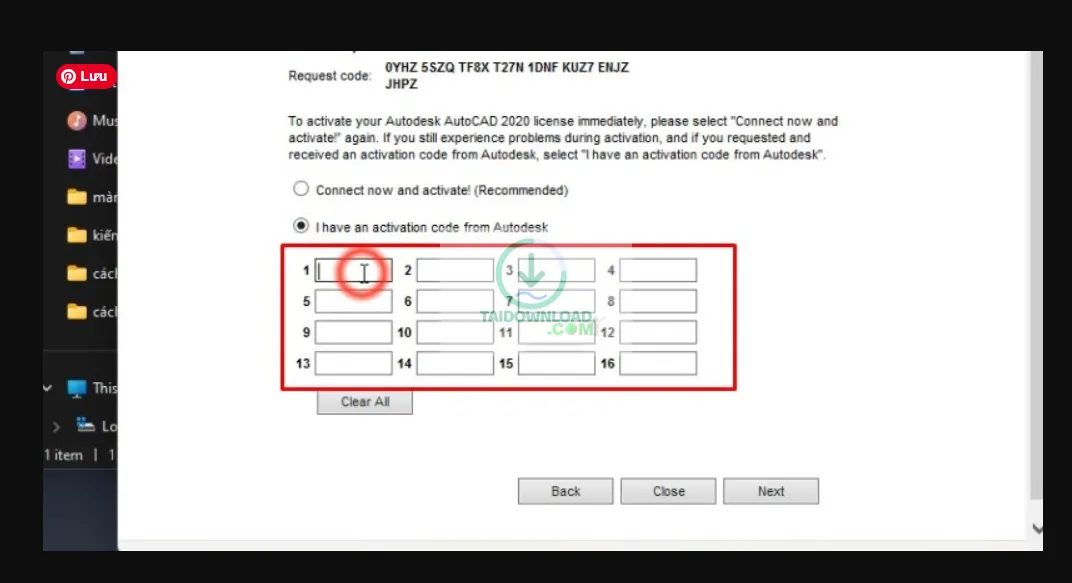 kích hoạt AutoCAD 2020