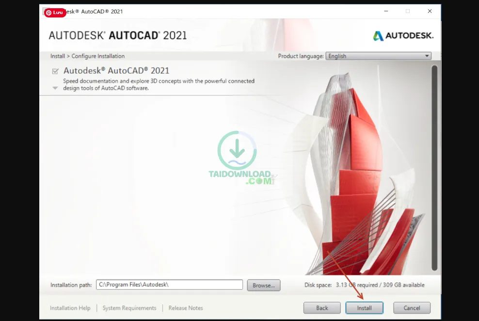cài phần mềm AutoCAD 2021