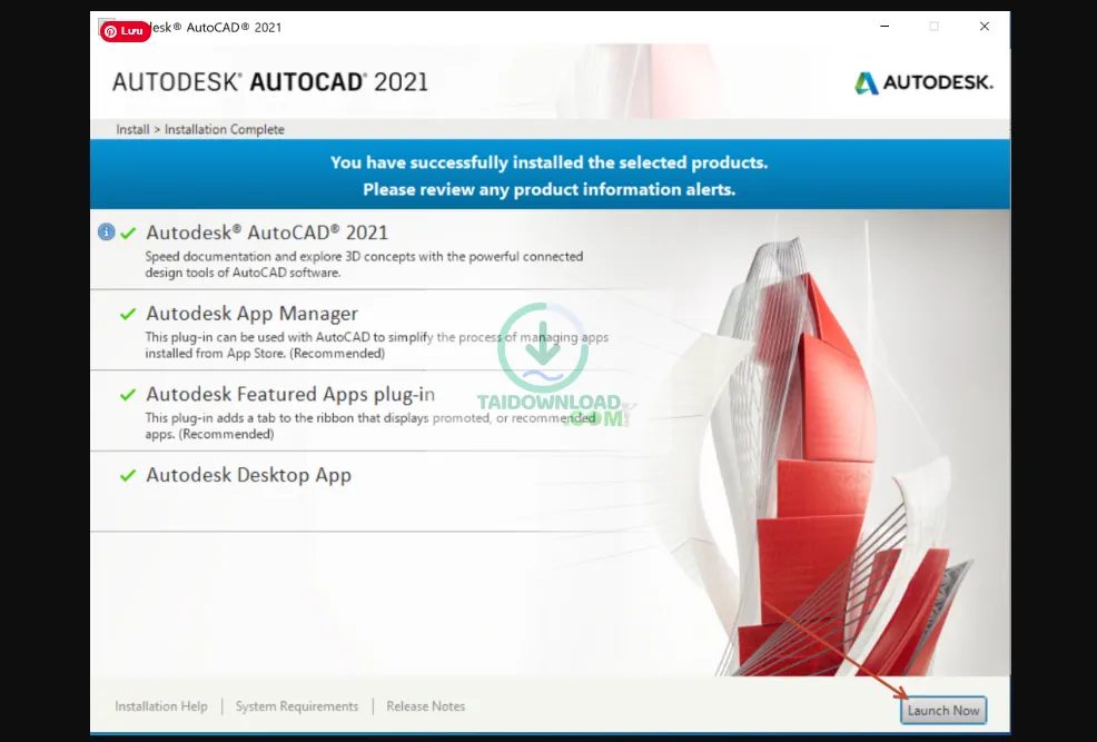 cài đặt Phần mềm AutoCAD 2021