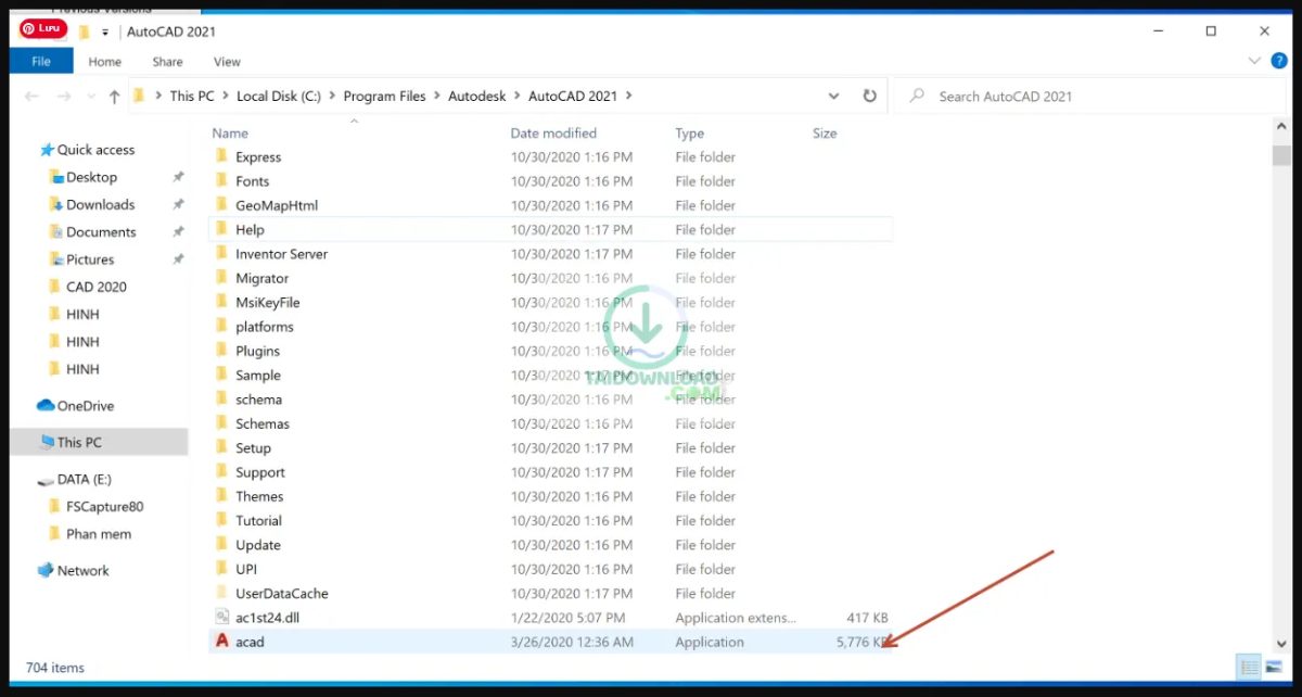 kích hoạt AutoCAD 2021