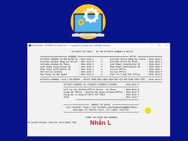 Kích hoạt office 365 bằng Activate AIO Tool V3.1.3