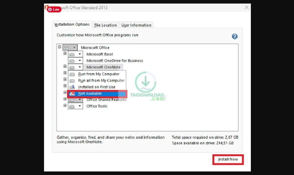 cài đặt Office 2013