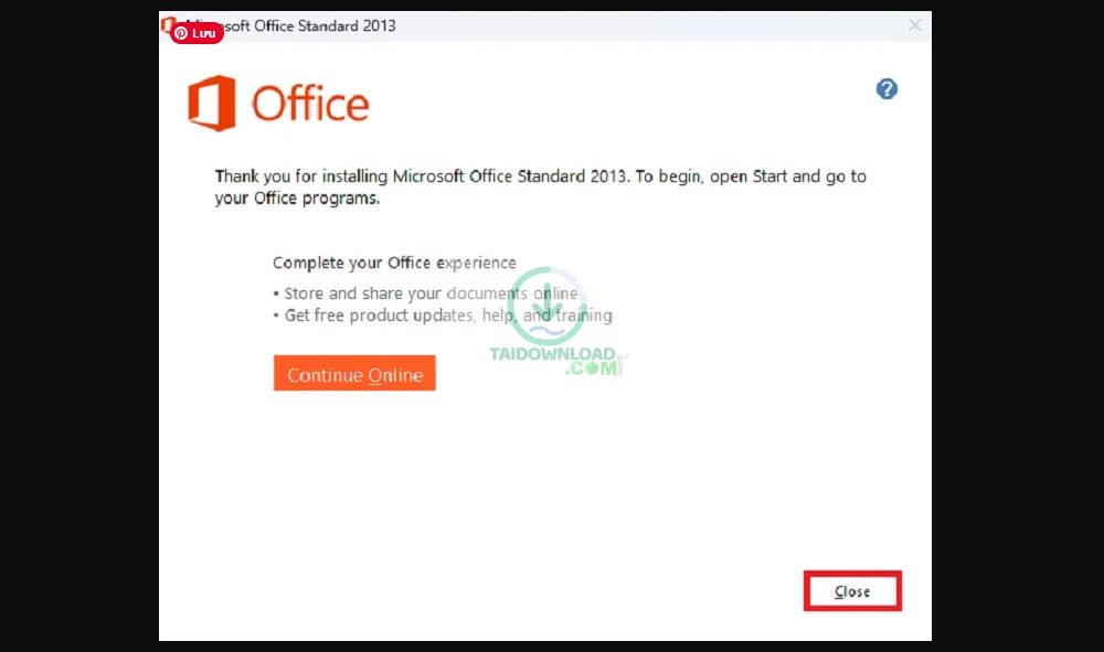 cài đặt Office 2013