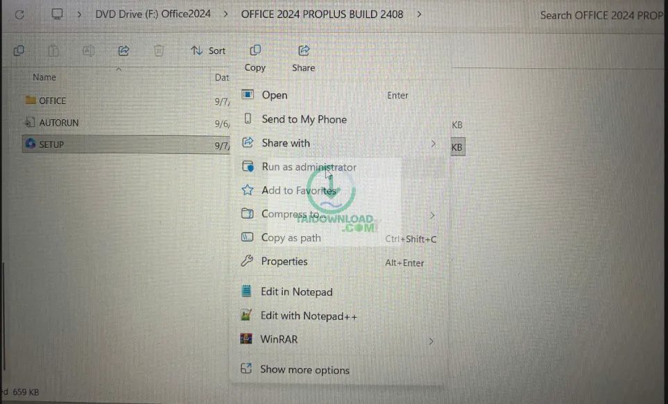 cài đặt office 2024