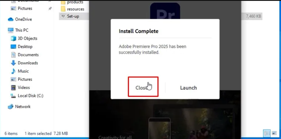 cài đặt Premiere Pro 2025