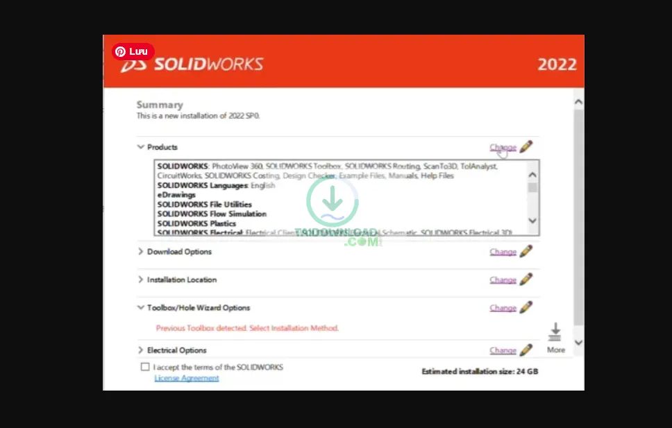 Hướng Dẫn Cài Đặt SolidWorks 2022 Chi Tiết (hình 14) Hướng Dẫn Cài Đặt SolidWorks 2022 Chi Tiết (hình 14)