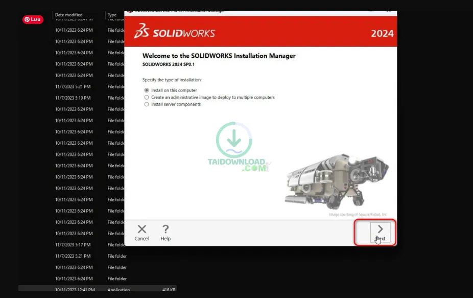 cài đặt Solidworks 2024
