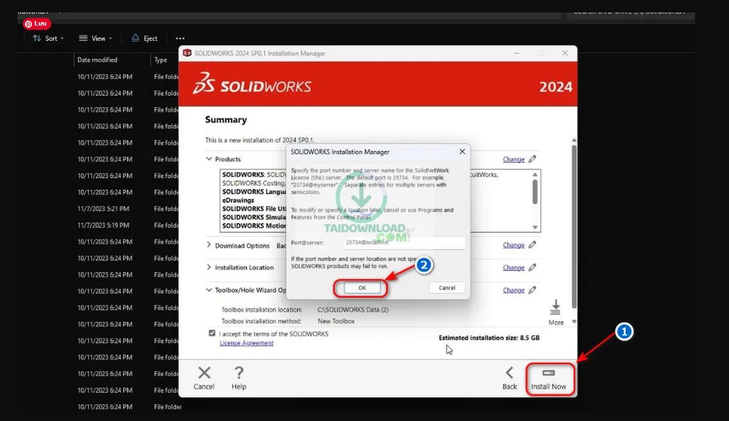 cách cài đặt Solidworks 2024