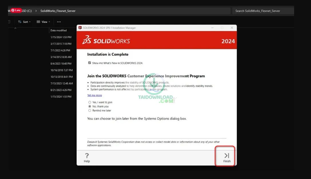 hướng dẫn cài đặt Solidworks 2024