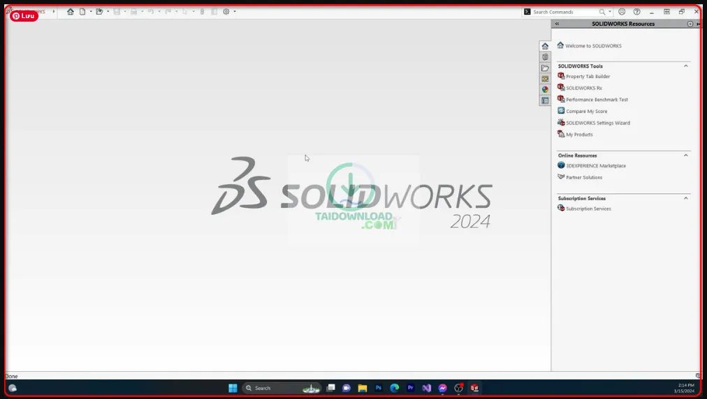 kích hoạt Solidworks 2024 thành công